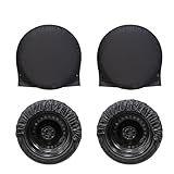 LSYZGRBC 4 Pezzi Copertura Ruota di scorta Auto, per Nissan Micra K12 2003 2004 2005 2006 2007 2008-2024 2025 Impermeabile e Antipolvere AntiGraffio della Scorta Copriruota,A 73cm