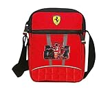 FERRARI Mini, Bagagli-Borsa a Tracolla Unisex-Bambini, Rosso, Taglia Unica