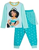 Disney Pigiama da bambina della principessa Jasmine, con pantaloni lunghi Gelsomino 3-4 Anni