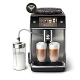 Saeco GranAroma Deluxe Macchina da Caffè Automatica - Wi-Fi Integrato, 18 Bevande, Display Touch Intuitivo, 6 Profili Utente, Macinacaffè in Ceramica (SM6685/00)