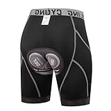 COTOP Pantaloncini da Ciclismo Uomo Imbottiti in 9D Gel Bicicletta Pantaloncini MTB Intimo Mutande Traspiranti ad Asciugatura Rapida Antiscivolo