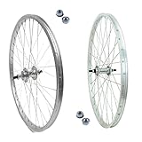 Coppia Ruota/Cerchio Anteriore + Posteriore 28" Per Citybike 700 x35 6/7 Velocita' Bici Epoca | In Alluminio/Acciaio