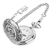 Xrten 1 Pezzi Orologio da Tasca al quarzo da Tasca Uomo Numeri Arabi con Confezione Regalo Catena Ideale Come Regalo per Compleanno,Anniversario,Giorno di Natale,Festa del Papà