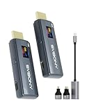 Svbony TransAir1 HDMI Wireless 4k, 1080P@60Hz, Portata 80M, Display a Colori OLED, 2.4G/5G 9 Canali, Plug and Play, Ritardo di 0,06 secondi per Laptop/PC/TV Box/Proiettore(No Gaming)