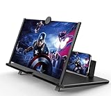 Sevitini Amplificatore schermo cellulare, 16 pollici 3D HD ingranditore schermo smartphone, pieghevole Lente d'ingrandimento,per tutti gli smartphone, per la visione di video