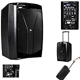 PROEL V12FREE - Sistema audio completo alimentato a batteria, Cassa Attiva Monitor Diffusore bi-amplificato a 2 vie da 400W di Picco, Nero (V12FREE)