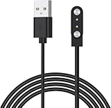 Amzpas Caricatore Smartwatch Universale, Cavo USB di Ricarica Magnetico a 2 Pin per Smartwatch, Spaziatura Contatti Caricatore 4mm, Accessori per Orologio(4mm)