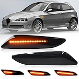 Frecce Laterale LED Compatibile Con Alfa Romeo 156 147 / Sportwagon 156/Lancia Ypsilon/Lancia Delta MK3/Fia-t Tipo/Chrysler Ypsilon accessori,Indicatore di Direzione Laterale Ambra Dinamica Luce