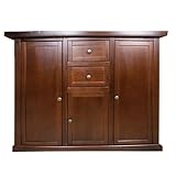 Mar.c.a. Design - Credenza Arte Povera in Legno 100x40x85 cm 3 Ante 2 Cassetti - Madia Legno Made in Italy