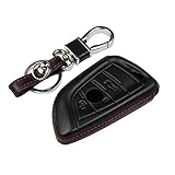 M.JVisun Vera Pelle Custodie per Chiavi Auto Per BMW Serie 2 Serie 3 Serie 5 Serie 6 Serie 7 GT5 M4 M5 X1 X2 X3 X5 X5M X6 X6M X7 Cover Chiavi Protettiva Portachiavi - Pelle - Nero