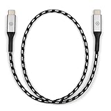 Volkswagen 000051446CB Premium - Cavo di ricarica USB-C a USB-C, 50 cm, con logo VW illuminato, colore: Nero