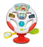 Clementoni - Volante Giocattolo per Bambini, Gira E Guida Volante attività - Regalo Interattivo con Luci e Suoni, Gioco con Ventosa per Seggiolone per Bambini 6-36 Mesi, Batterie Incluse, 17933