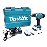Trapano avvitatore a batteria c/percussione 18V Litio c/batteria di riserva Makita - HP457DWE (Cod.:4119)