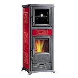 Stufa a legna Nordica Rossella Plus Forno Evo Liberty Bordeaux 7112380