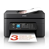 Epson Workforce WF-2930DWF Stampante Multifunzione A4 a getto d'inchiostro (Stampa Fronte Retro, Scansione, Copia, Fax) Display LCD 3.7cm, ADF, WiFi, Ethernet, Stampa da mobile e su Cloud, AirPrint