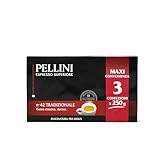 Pellini N.42 Tradizionale, Caffè Macinato per Moka dal Gusto Vigoroso e Intenso, Miscele Arabica e Robusta a Tostatura Decisa, 3 Confezioni da 250g