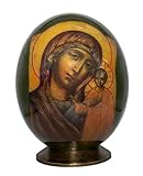 Uova di Struzzo Decorate con Icone Madre Bambino