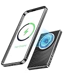 Magsafe Power Bank 10000mAh, Mini PowerBank Wireless 20W Ricarica Rapida con Ingresso e Uscita USB C, Caricatore Portatile Magnetico per iPhone 16/15/14/13/12 Pro Max/Mini/Plus (Nero)