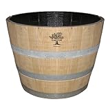 Generico Tino in Legno da 50 Litri, Mezza Botte, Fioriera, Portapiante