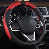 gxybr Coprivolante Auto di Diametro Volante per Alfa Romeo Alfa Alfetta Brera Spider Mito Stelvio Giulia, Accessori Auto Interno Coprivolante Universale Antiscivolo Inodore 37-38 cm,B