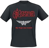 Saxon The Eagle Has Landed Uomo T-Shirt Nero L 100% Cotone Regular