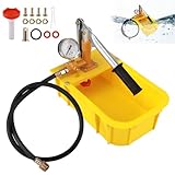 Pompa manuale di pressione 2,5 MPa 25 bar, pompa a mano per acqua 5 l, volume del serbatoio in plastica, pompa di prova idraulica a mano con scala chiara, tubo di pressione da 1 m G1/2