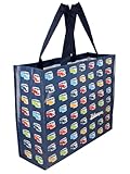 BRISA VW Collection Volkswagen Borsa da shopping riutilizzabile con motivo VW T1 Bulli Bus (Sfilata/Blu)