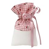 6 pezzi Sacchetti portaconfetti da ricamare a punto croce, Sacchetti bomboniere con tela aida, 6 sacchetti per confetti cerimonie (05 Rosa)