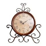 Orologio Da Tavolo Vintage Orologio decorativo vintage Orologio da tavolo vintage silenzioso, casa, camera da letto, soggiorno, ufficio, orologi da scrivania Per L'arredamento Della Casa(Bronze)