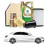 Tagliando compatibile con MERCEDES-BENZ Classe C C 220 D 143 kw Diesel 2018-2021 - 7 Litri di olio + 4 Filtri
