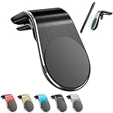 HIDRUO Mobile Phone Navigation Magnetic Bracket, Navigation Bracket Phone Holder, Magnetic Navigation Bracket, Air Vent Phone Car Mount, L Type 360° Universal Car Cellphone Holder Strong (Black)