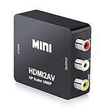 QGECEN Convertitore da HDMI a RCA, Adattatore HDMI a RCA, Supporta PAL/NTSC con USB Cavo per Xbox 360/One, PS3, PS4, Lettore Blu-ray, Android TV Box, Fire Stick, Roku
