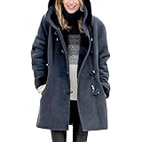 Cappotto da donna con cappuccio invernale caldo giacca a vento outdoor parka antivento casual felpa con cappuccio giacca imbottita elegante cardigan bomber Giacca con bottoni Marina Militare 5XL