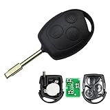 Heart Horse 3 pulsanti Telecomandi per Auto, Ricambio Guscio Chiave Telecomando per F0rd Mondeo Focus Fiesta KA Transit con 433MHz 4D60 chip