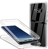 ZYIMOU Cover per Samsung Galaxy S8 Plus, 360 Gradi Protezione Progettata Trasparente Ultra Sottile in Silicone Indietro Custodia Cellulare Bumper Protezione Premium Resistente Case