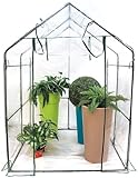 Serre per Orto, Giardino o Terrazzo - Varie Misure - Telo Trasparente in PVC e Struttura in Metallo Verniciato (140X140X195 CM - SENZA RIPIANI)