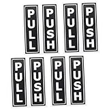 NAMOARLY 8 pezzi Adesivi Porta Pull Push in PVC per Casa e Ristorante Segnaletica Autoadesiva Resistente e Facile da Applicare Testo e Visibile per Porte Scorrevoli e Bagni
