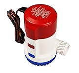 NAVPOWER Pompa di Sentina 12V | 1500 GPH / 2000 GPH – Alta Portata, Resistente e Compatta per Imbarcazioni, Yacht e Gommoni (1500 GPH)
