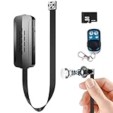 Tccbac Telecamera di sorveglianza portatile per interni, telecamera 4K ad altissima definizione, memoria locale da 64 GB, rilevamento del movimento e funzionalità di registrazione in loop.