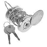 Yardenfun Serratura Porta Garage Acciaio con Rame Resistente alle Intemperie Antifurto Facile da Installare con Chiavi Emergenza per Porte Sezionali Laterale