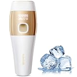 Epilatore Luce Pulsata per Donna e Uomo, Epilatore Laser con Raffreddamento Ghiaccio per Quasi Indolore e Risultati Duraturi, 24J Alta Energia Epilazione IPL per Viso/Schiena/Bikini/Corpo (Bianco)