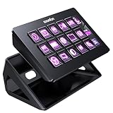 SOOMFON Stream Controller Deck V.2024, Aggiornata con 15 Macro Pulsanti LCD Personalizzabili per Attivare Azioni in OBS, Twitch, YouTube, per Live-Streaming, Editing di Foto e Video