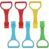 Scettar 6 Pezzi Maniglie per Box, Anelli Lettino per Aiutare i Bambini a Imparare a Stare in Piedi, Appesi Sopra il Lettino da Campeggio, Grande