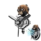 Orsetto Pilota Deodorante per Auto con Diffusore D'aria Aeroplano - Clip di Profumo Decorativa per Auto Simpatico