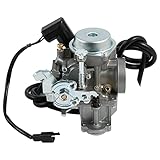XMT-MOTOR Carburatore per moto compatibile con Yamaha Majesty YP250 Linhai 250 260cc, argento
