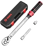 VANPO Chiave Dinamometrica 1/2'', 20-220 NM Auto e Moto Chiavi Dinamometriche Set con 125mm Barra di Prolunga, Adattatore da 1/2“ a 3/8'', Precisione ± 3% con Cricchetto Reversibile de 72 Dente