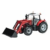 Britains Trattore Massey Ferguson 6616 in Scala 1:32 con Caricatore Frontale, Set di trattori Giocattolo per Bambini, Trattore Giocattolo Compatibile con Tutti i Giocattoli agricoli in Scala 1:32,