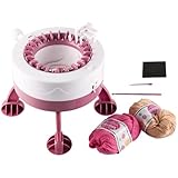 Tiardey Macchina per Maglieria Circolare a 22 Aghi Telaio Intelligente per Maglieria Kit per Maglieria Fai da Te a Doppia Faccia Rotante per Sciarpe, Cappelli, Calzini, Vestiti e Altro