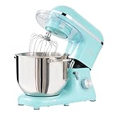 Kitchen in the box Impastatrice Planetaria, 7,5 Litri Impastatrice Professionale 1400W, 6 Velocità con Uncino Impastatore, Mescolatore e Frusta Sbattitrice (Blu)