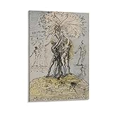 Adamo ed Eve Salvador Dalì Surrealista Imagination Poster da parete Decorazione moderna per la casa, 30 x 45 cm